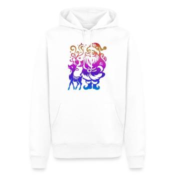 Xmas christmas santa clau naughty holidays winter - Men’s Premium Organic Hoodie - white - Front - Nico (187cm)