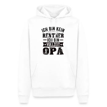 Ich Bin Kein Rentner Ich Bin Vollzeit Opa - Männer Premium Bio Hoodie - Weiß - Vorne - Nico (187cm)