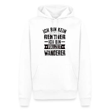 Ich Bin Kein Rentner Ich Bin Vollzeit Wanderer - Männer Premium Bio Hoodie - Weiß - Vorne - Nico (187cm)