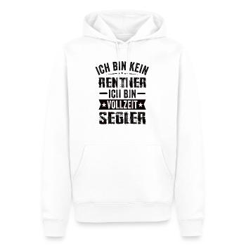 Ich Bin Kein Rentner Ich Bin Vollzeit Segler - Männer Premium Bio Hoodie - Weiß - Vorne - Nico (187cm)