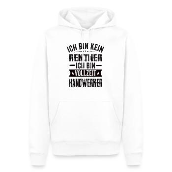 Ich Bin Kein Rentner Ich Bin Vollzeit Handwerker - Männer Premium Bio Hoodie - Weiß - Vorne - Nico (187cm)