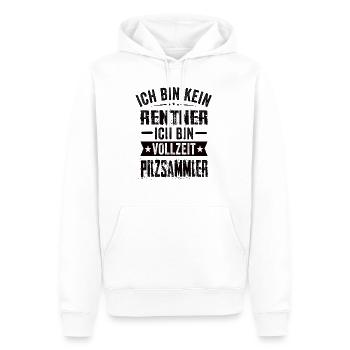 Ich Bin Kein Rentner Ich Bin Vollzeit Pilzsammler - Männer Premium Bio Hoodie - Weiß - Vorne - Nico (187cm)
