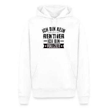 Ich Bin Kein Rentner Ich Bin Vollzeit - Männer Premium Bio Hoodie - Weiß - Vorne - Nico (187cm)