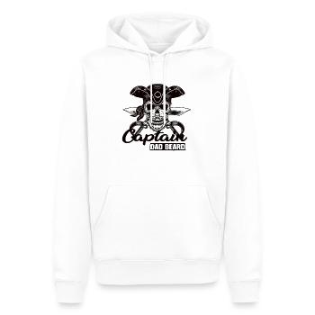 Captain Dad Beard Captain Boat Sailing Sailor - Men’s Premium Organic Hoodie - white - Front - Nico (187cm)