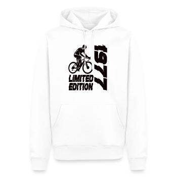 Limited Edition 1977 Limited Edition Fahrrad - Männer Premium Bio Hoodie - Weiß - Vorne - Nico (187cm)