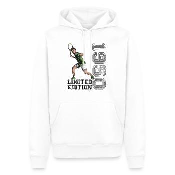 Limited Edition 1950 Limited Edition Tennis - Männer Premium Bio Hoodie - Weiß - Vorne - Nico (187cm)