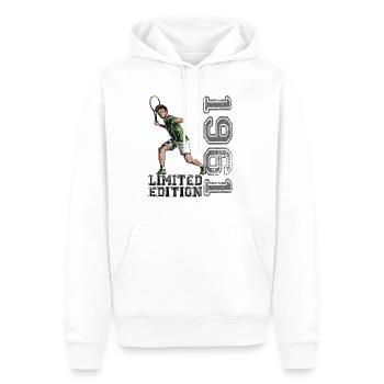 Limited Edition 1961 Limited Edition Tennis - Männer Premium Bio Hoodie - Weiß - Vorne - Nico (187cm)