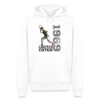 Édition limitée 1969 Édition limitée Tennis - Sweat à capuche Premium bio Homme - blanc - Devant - Nico (187cm)
