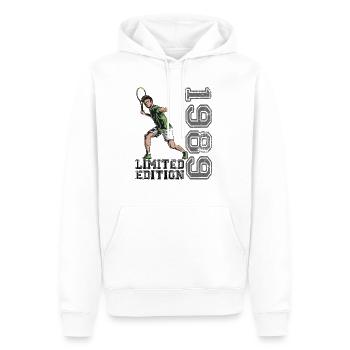 Édition limitée 1989 Édition limitée Tennis - Sweat à capuche Premium bio Homme - blanc - Devant - Nico (187cm)