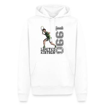 Limited Edition 1990 Limited Edition Tennis - Männer Premium Bio Hoodie - Weiß - Vorne - Nico (187cm)