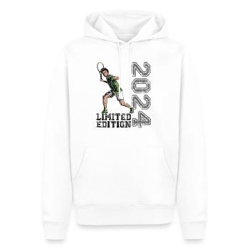 Édition Limitée 2024 Édition Limitée Tennis - Sweat à capuche Premium bio Homme - blanc - Devant - Nico (187cm)