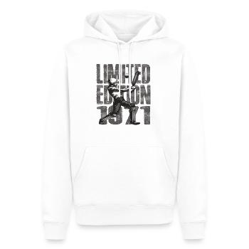 Édition limitée 1971 Édition limitée Cricket - Sweat à capuche Premium bio Homme - blanc - Devant - Nico (187cm)