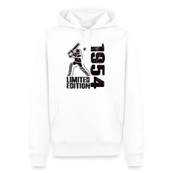 Édition limitée 1954 Édition limitée Cricket - Sweat à capuche Premium bio Homme - blanc - Devant - Nico (187cm)