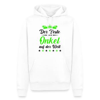 bester onkel auf der ganzen welt - Männer Premium Bio Hoodie - Weiß - Vorne - Nico (187cm)