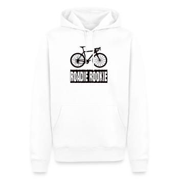 Roadie Rookie Vélo de route Vélo de route Vélo de route - Sweat à capuche Premium bio Homme - blanc - Devant - Nico (187cm)