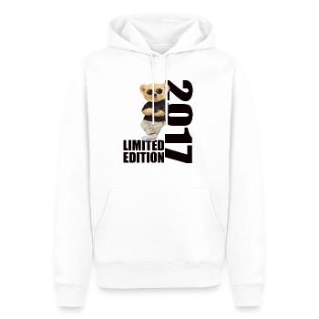 Édition limitée 2017 Ours Ours Anniversaire 2017 - Sweat à capuche Premium bio Homme - blanc - Devant - Nico (187cm)