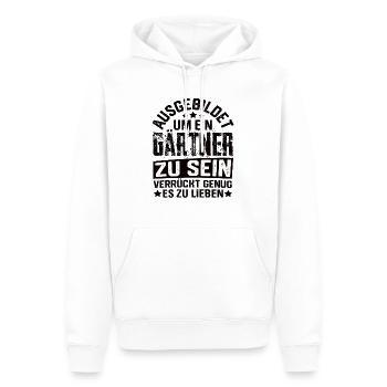 Gärtner Garten Gartenbau Gartenbauer Spruch - Männer Premium Bio Hoodie - Weiß - Vorne - Nico (187cm)