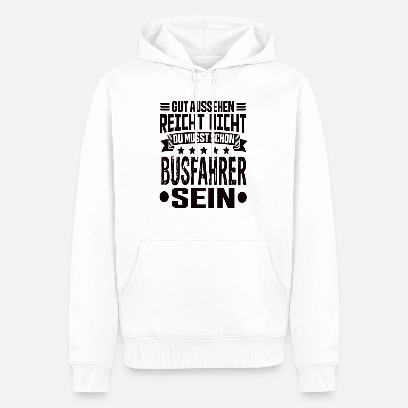 Busfahrer Bus Bester Busfahrer Busfahrer Spruch - Männer Premium Bio Hoodie - Weiß
