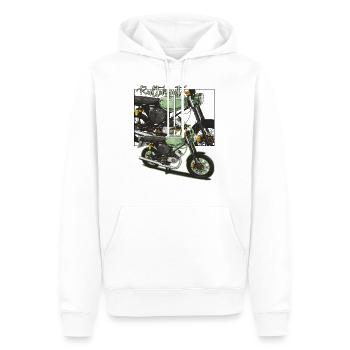 S51 // Tuning // Illustration - Männer Premium Bio Hoodie - Weiß - Vorne - Nico (187cm)