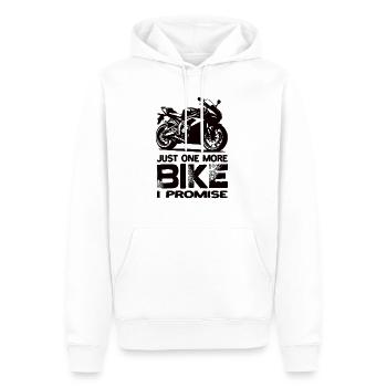 Juste une moto de plus que je promets à la moto - Sweat à capuche Premium bio Homme - blanc - Devant - Nico (187cm)