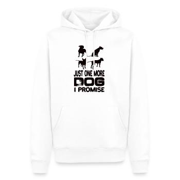 Juste un chien de plus que je promets aux chiens Chien de compagnie - Sweat à capuche Premium bio Homme - blanc - Devant - Nico (187cm)