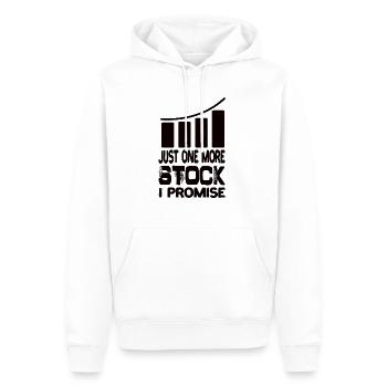 Juste une action de plus que je promets Actifs boursiers - Sweat à capuche Premium bio Homme - blanc - Devant - Nico (187cm)