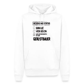 Statut de la relation d’échafaudage Échafaudage Échafaudage - Sweat à capuche Premium bio Homme - blanc - Devant - Nico (187cm)
