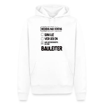 Statut de la relation avec le directeur de la construction Directeur de la construction Gestion de la construction - Sweat à capuche Premium bio Homme - blanc - Devant - Nico (187cm)