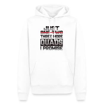 Juste un quad de plus, je vous promets quad Quad - Sweat à capuche Premium bio Homme - blanc - Devant - Nico (187cm)