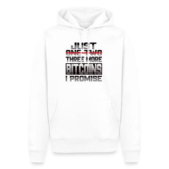 Just One More Bitcoin I Promise Bitcoin Btc Crypto - Men’s Premium Organic Hoodie - white - Front - Nico (187cm)