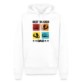 Meilleur père camionneur - Sweat à capuche Premium bio Homme - blanc - Devant - Nico (187cm)