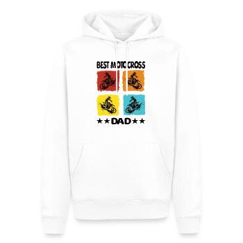 Meilleur père de motocross - Sweat à capuche Premium bio Homme - blanc - Devant - Nico (187cm)
