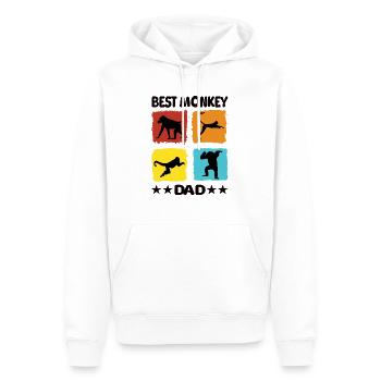 Best Monkey Dad - Männer Premium Bio Hoodie - Weiß - Vorne - Nico (187cm)