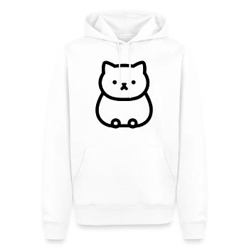 Katze - Männer Premium Bio Hoodie - Weiß - Vorne - Nico (187cm)