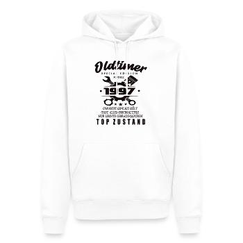 Oldtimer Special Edition Modell 1997 Geburtstag - Männer Premium Bio Hoodie - Weiß - Vorne - Nico (187cm)