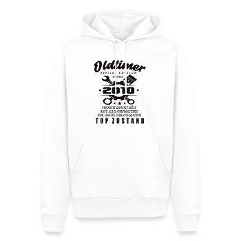 Oldtimer Special Edition Modell 2009 Geburtstag - Männer Premium Bio Hoodie - Weiß - Vorne - Nico (187cm)
