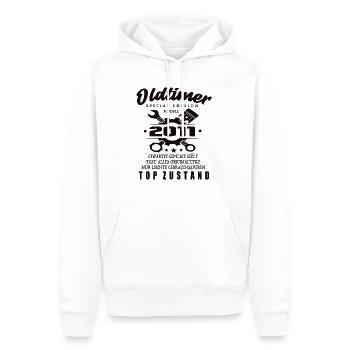Oldtimer Special Edition Modell 2011 Geburtstag - Männer Premium Bio Hoodie - Weiß - Vorne - Nico (187cm)