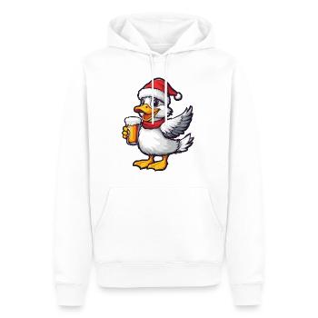 Ente Weihnachten Bier - Männer Premium Bio Hoodie - Weiß - Vorne - Nico (187cm)