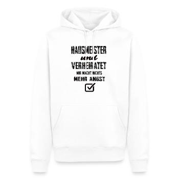 Hausmeister Und Verheiratet Mir Macht Nix Mehr - Männer Premium Bio Hoodie - Weiß - Vorne - Nico (187cm)