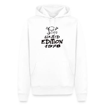 Edition Limitée 1978 Anniversaire Né 1978 - Sweat à capuche Premium bio Homme - blanc - Devant - Nico (187cm)