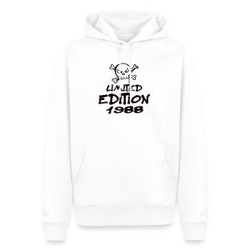 Edition Limitée 1988 Anniversaire Né 1988 - Sweat à capuche Premium bio Homme - blanc - Devant - Nico (187cm)