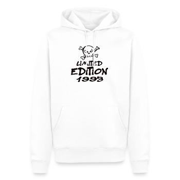 Edition Limitée 1993 Anniversaire Né 1993 - Sweat à capuche Premium bio Homme - blanc - Devant - Nico (187cm)