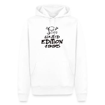 Edition Limitée 1995 Anniversaire Né 1995 - Sweat à capuche Premium bio Homme - blanc - Devant - Nico (187cm)