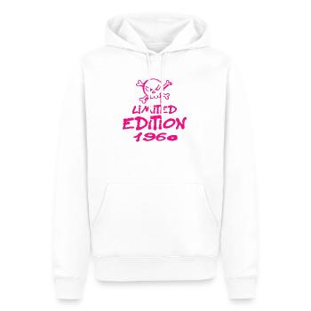 Edition Limitée 1960 Anniversaire 1960 Naissance - Sweat à capuche Premium bio Homme - blanc - Devant - Nico (187cm)