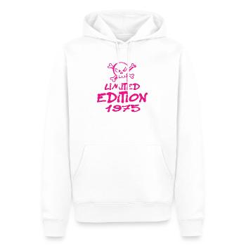 Edition Limitée 1975 Anniversaire Né 1975 - Sweat à capuche Premium bio Homme - blanc - Devant - Nico (187cm)