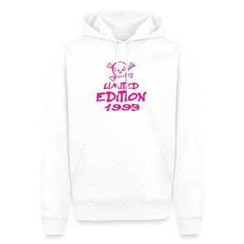 Edition Limitée 1993 Anniversaire Né 1993 - Sweat à capuche Premium bio Homme - blanc - Devant - Nico (187cm)