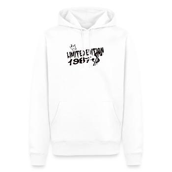 Edition Limitée 1987 Anniversaire Né 1987 - Sweat à capuche Premium bio Homme - blanc - Devant - Nico (187cm)
