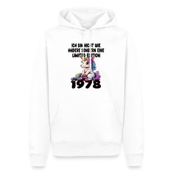 Limited Edition 1978 Geburtstag 1978 Geboren - Männer Premium Bio Hoodie - Weiß - Vorne - Nico (187cm)