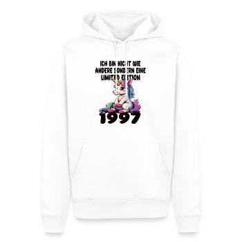 Limited Edition 1997 Geburtstag 1997 Geboren - Männer Premium Bio Hoodie - Weiß - Vorne - Nico (187cm)