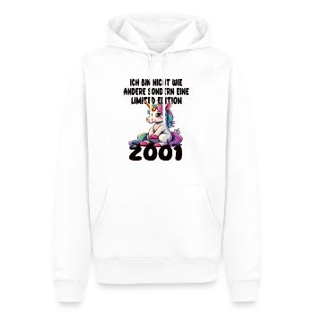 Limited Edition 2001 Geburtstag 2001 Geboren - Männer Premium Bio Hoodie - Weiß - Vorne - Nico (187cm)